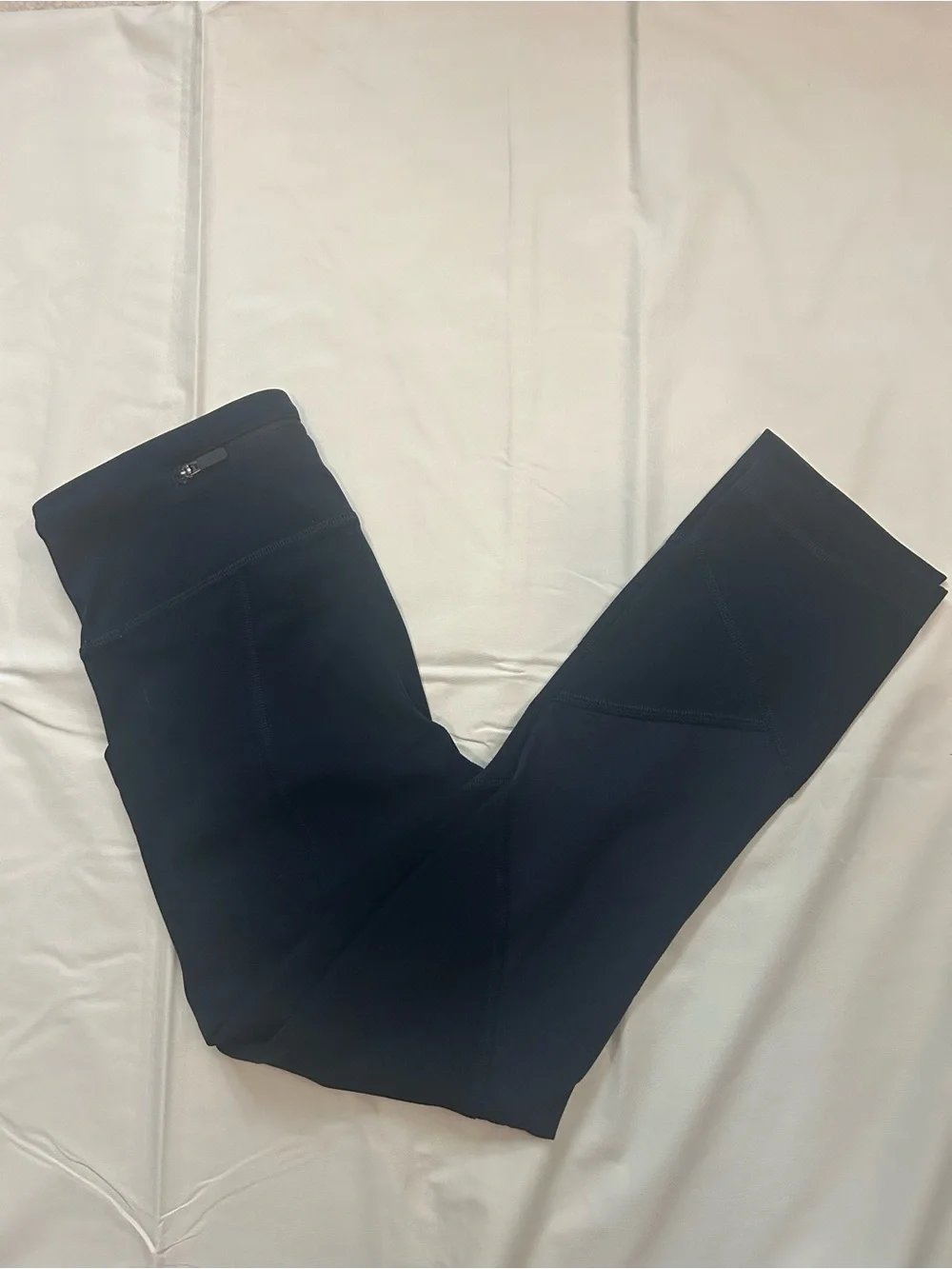 Lululemon Dark Blue Athletic Capri Leggings with Pockets and Zipper Size 0